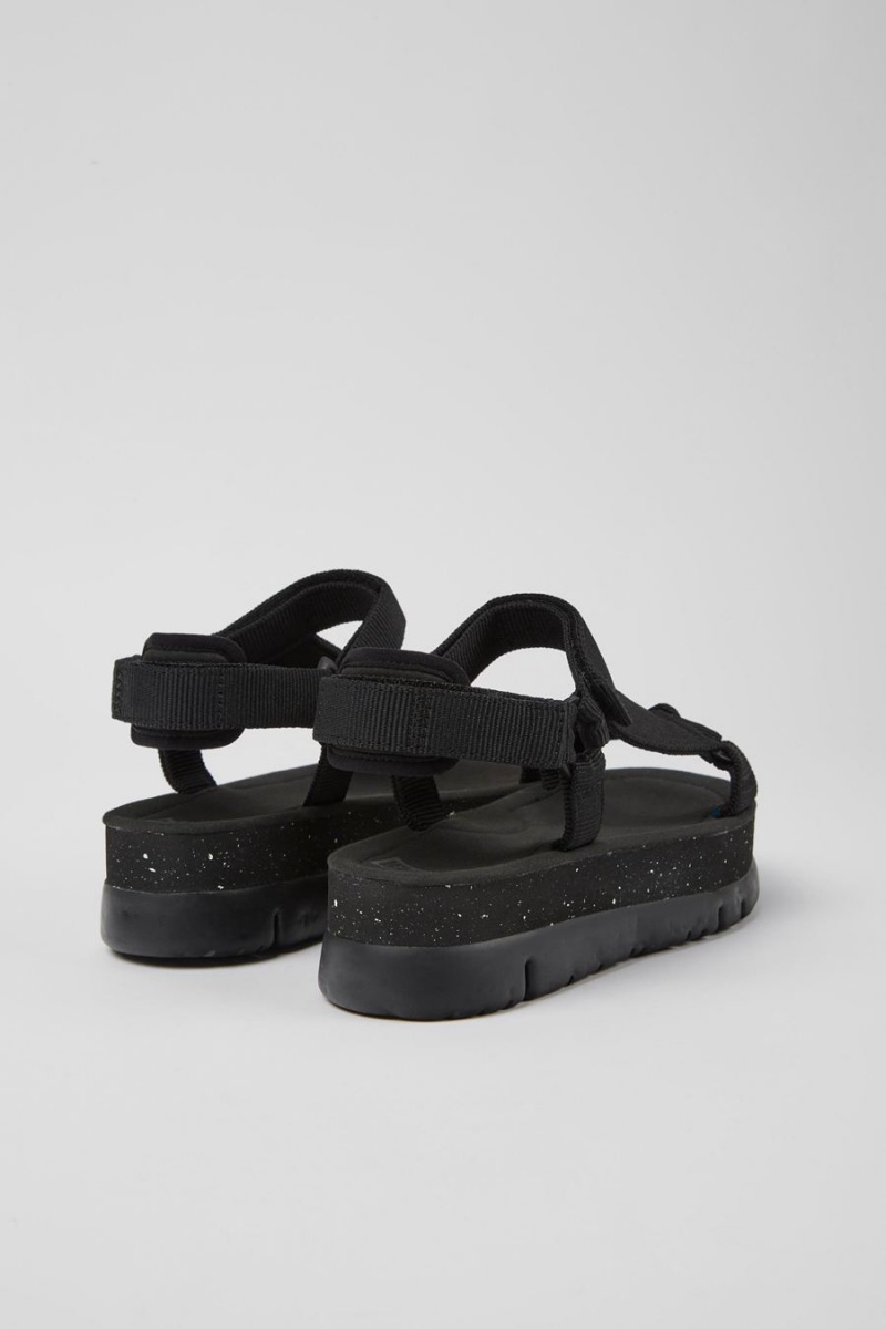 Black Women's Camper Oruga Up Recycled Pet Sandals | 0279316-FZ