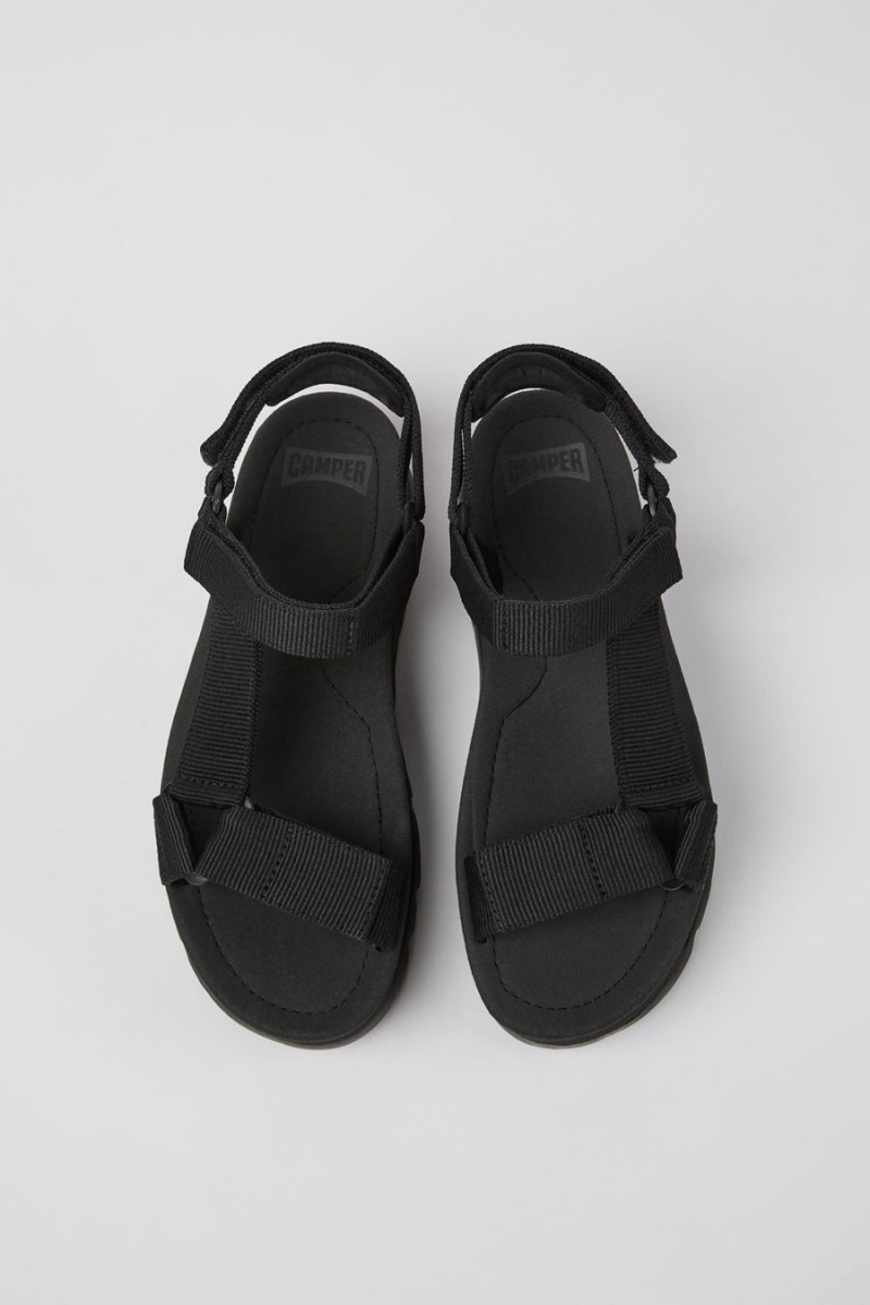 Black Women's Camper Oruga Up Recycled Pet Sandals | 0279316-FZ