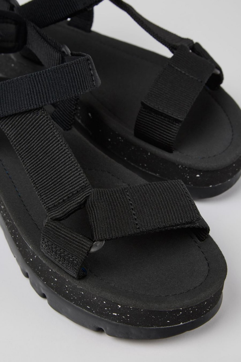 Black Women's Camper Oruga Up Recycled Pet Sandals | 0279316-FZ