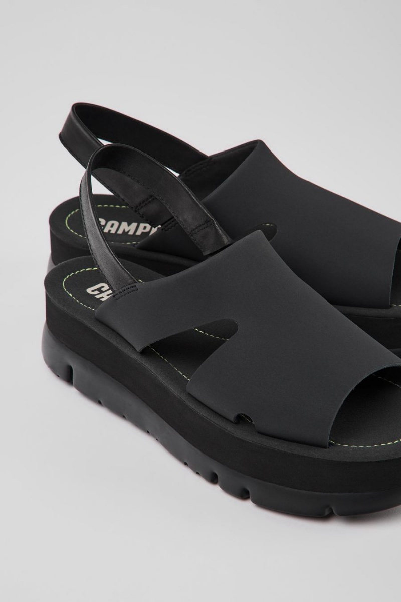 Black Women's Camper Oruga Up Sandals | 1267408-VW