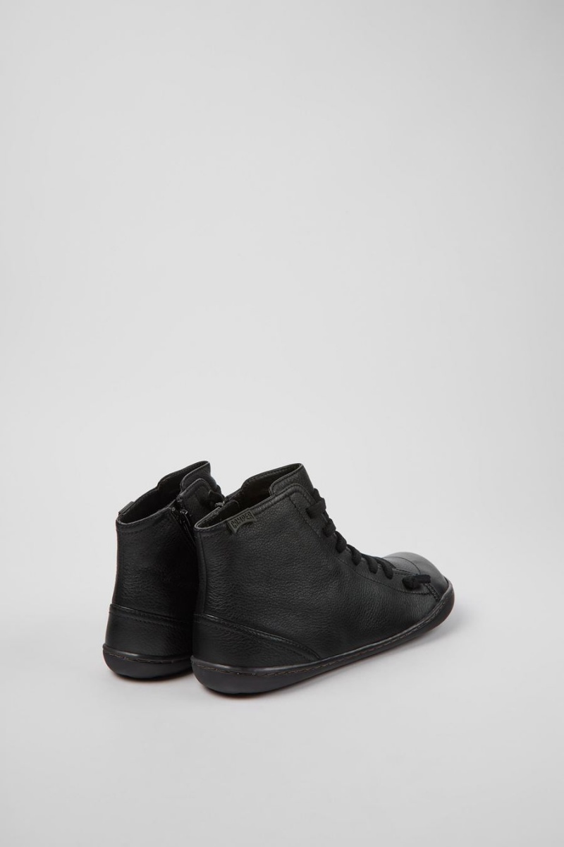 Black Women's Camper Peu Leather Ankle Boots | 9068512-PF