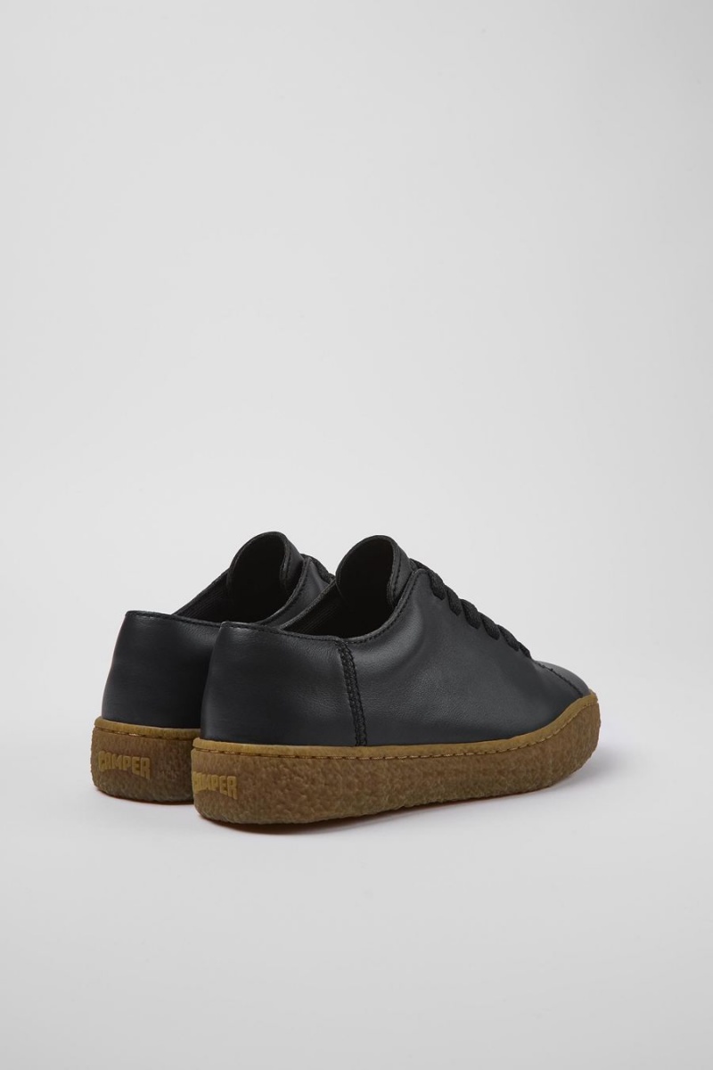 Black Women's Camper Peu Terreno Leather Sneakers | 5892103-QE