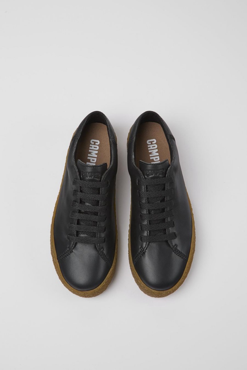 Black Women's Camper Peu Terreno Leather Sneakers | 5892103-QE