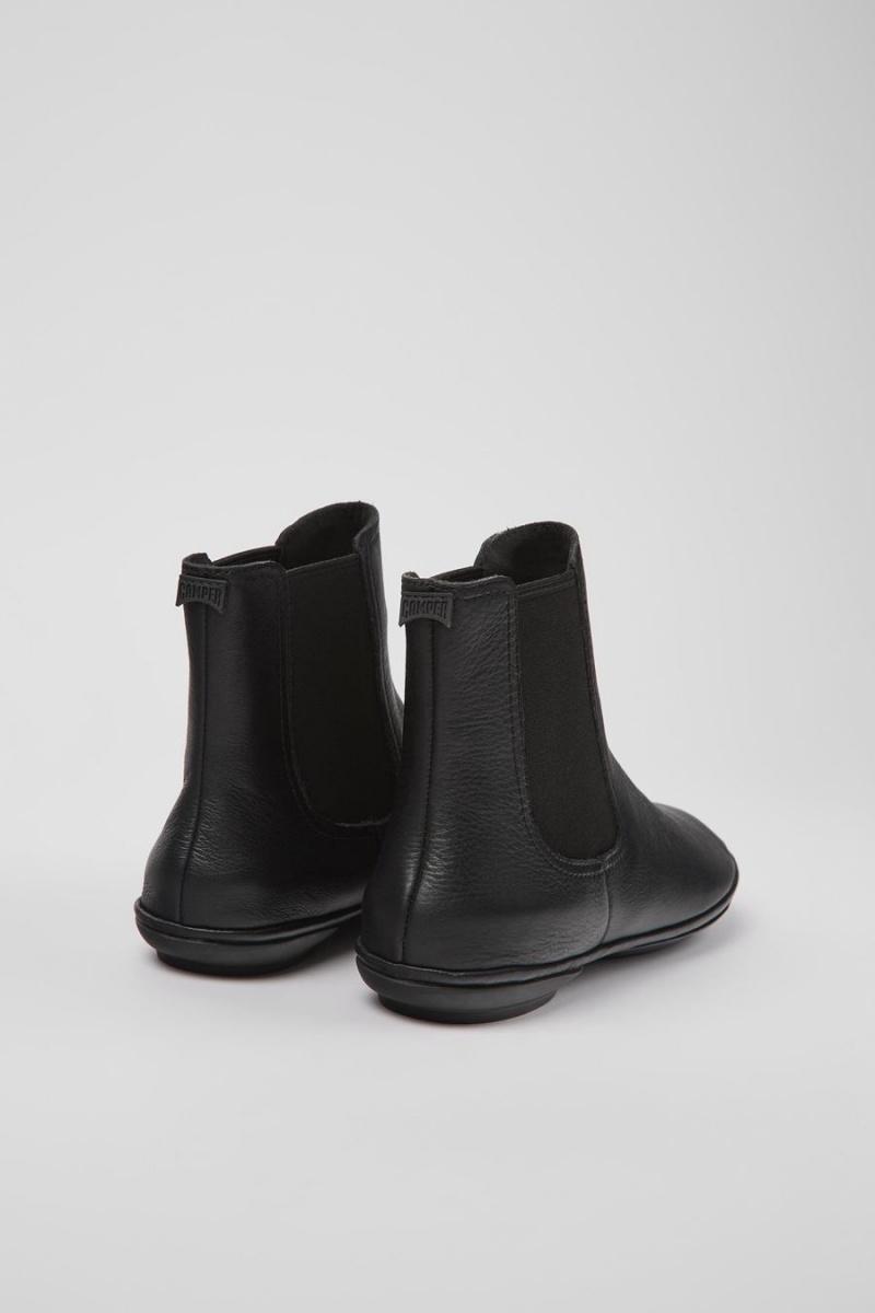 Black Women's Camper Right Leather Ankle Boots | 5392468-XR