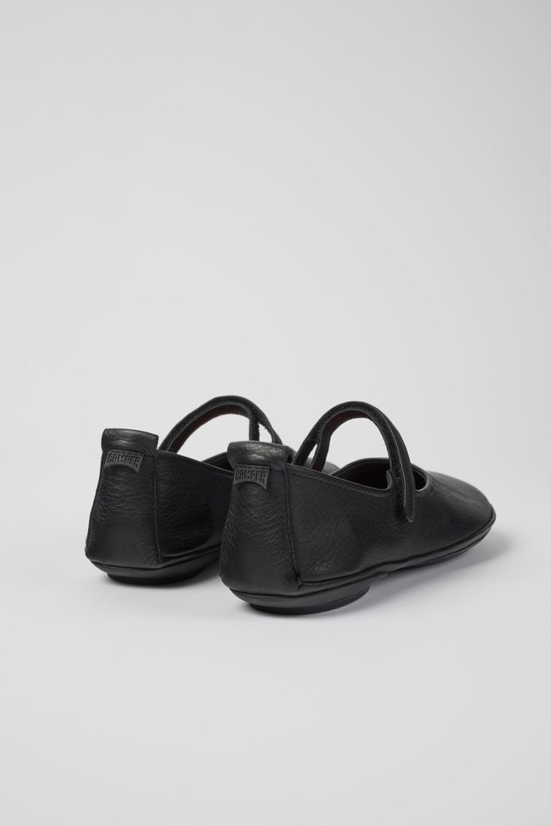 Black Women's Camper Right Leather Ballerina | 1986425-BW