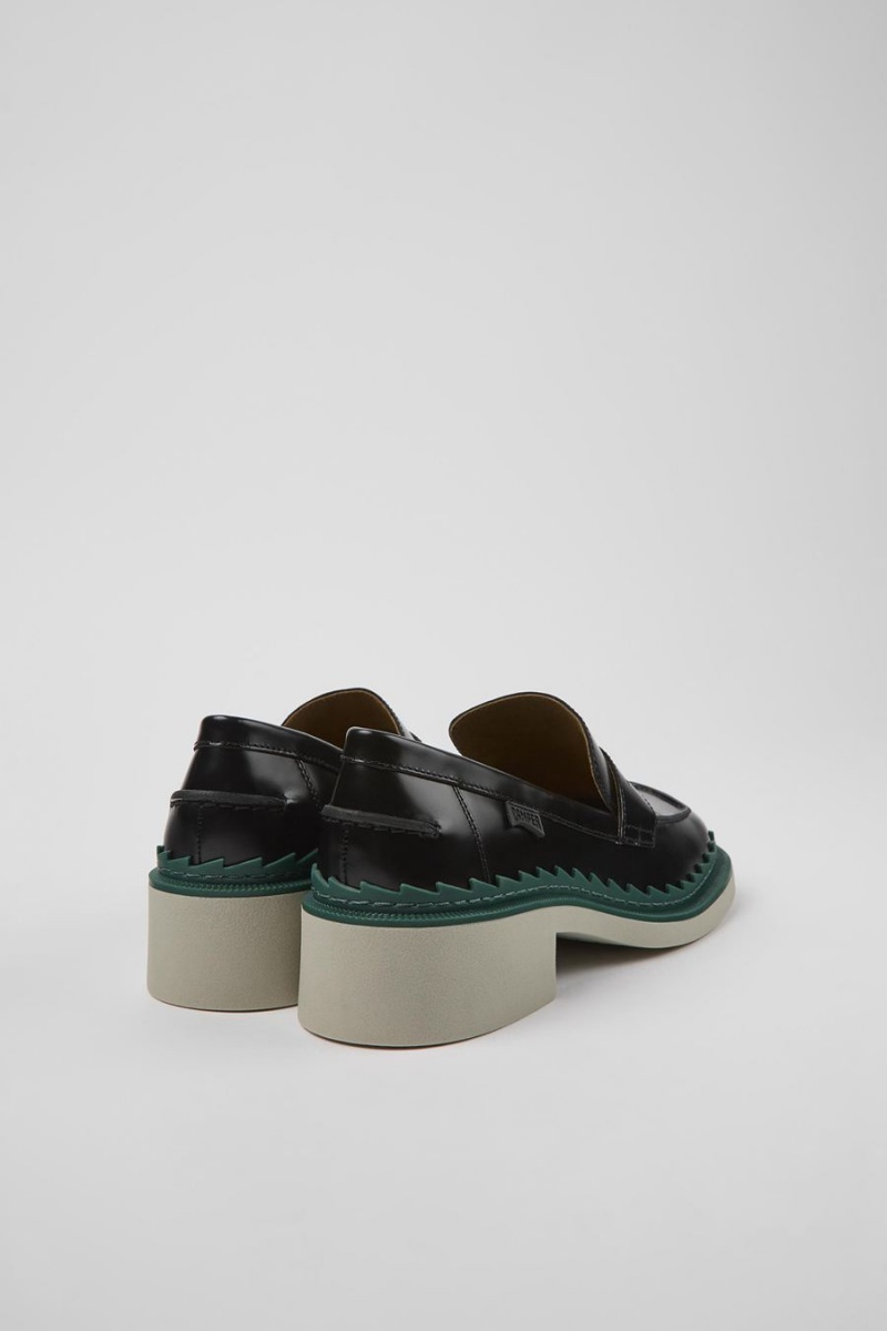 Black Women's Camper Taylor Leather Loafers | 5370628-UM