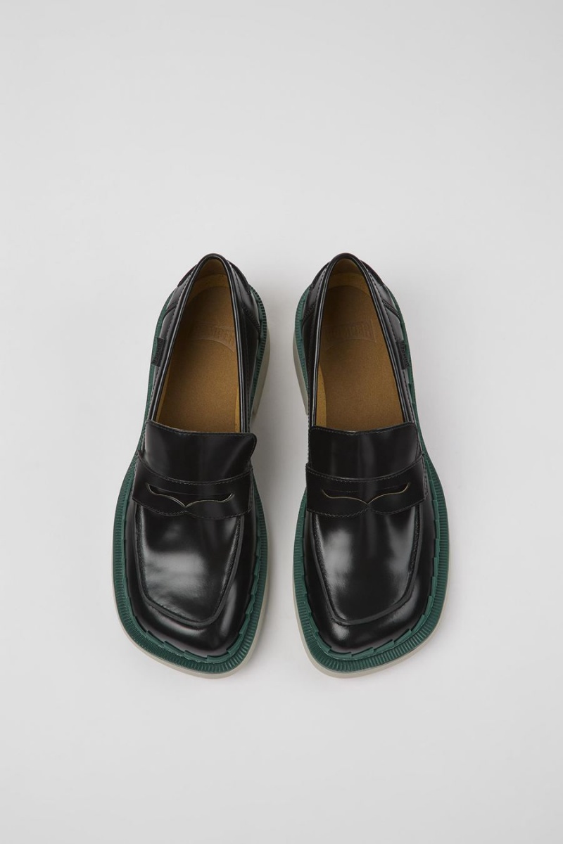 Black Women's Camper Taylor Leather Loafers | 5370628-UM