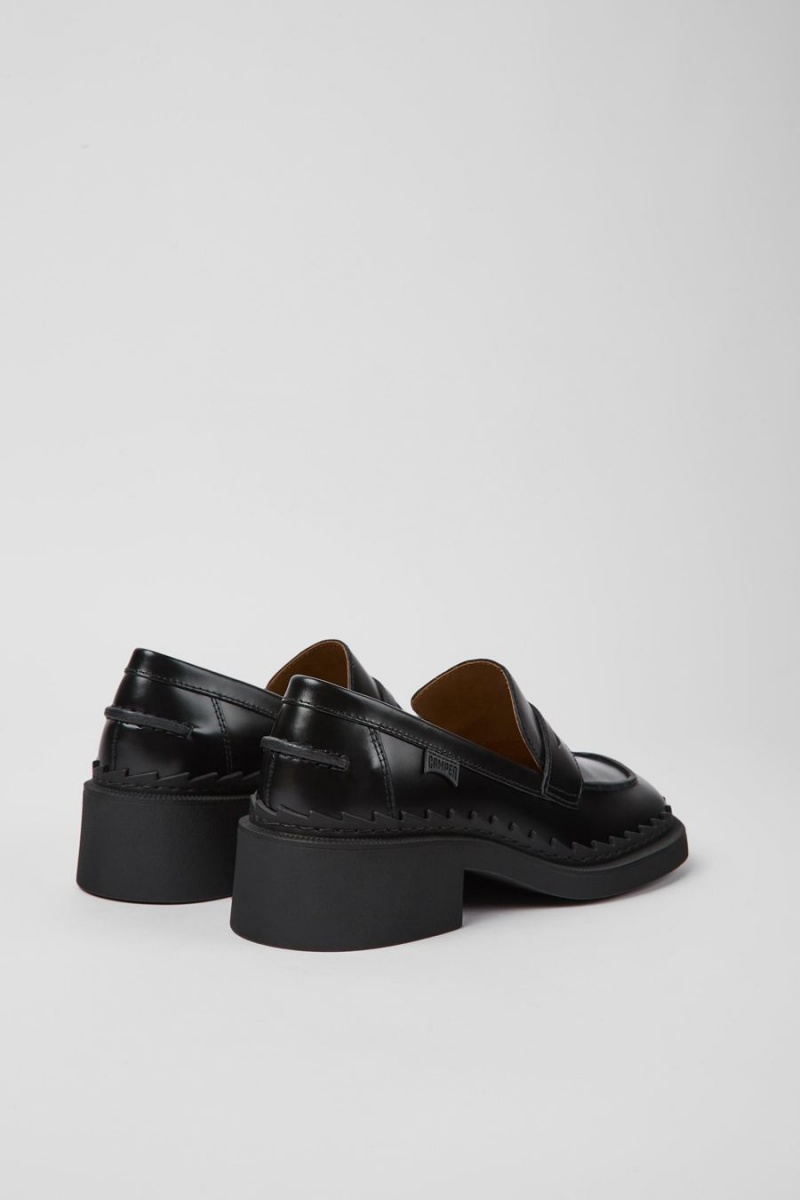 Black Women's Camper Taylor Leather Loafers | 0456397-XF