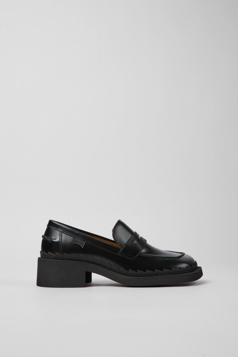 Black Women\'s Camper Taylor Leather Loafers | 0456397-XF