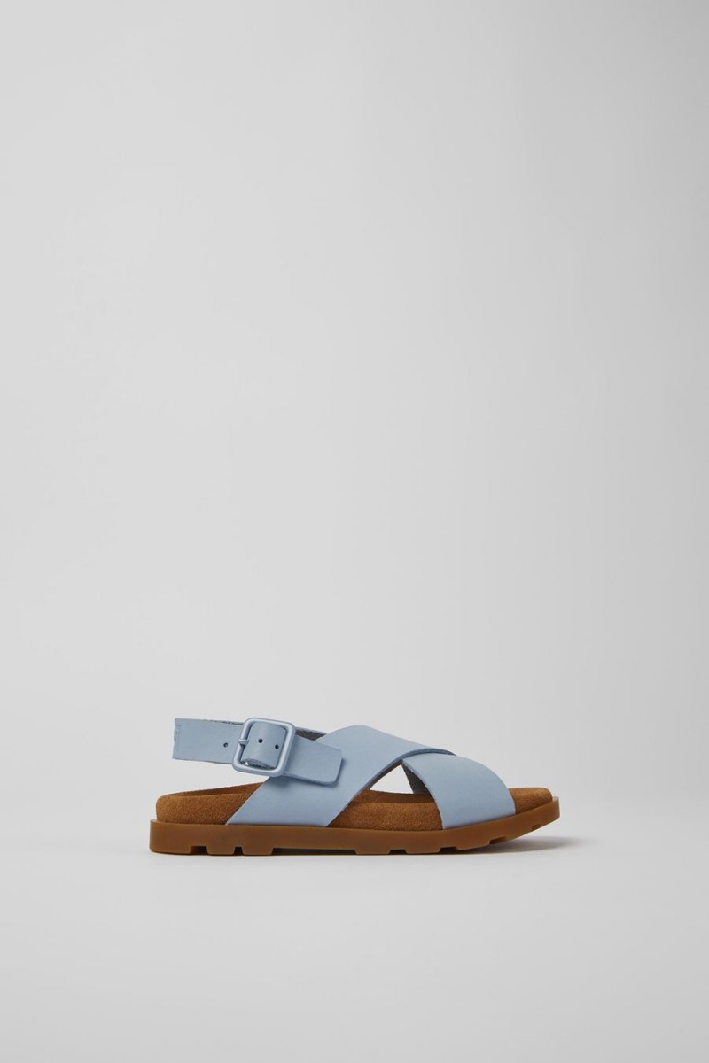 Blue Boys' Camper Brutus Leather Sandals | 9654380-TE