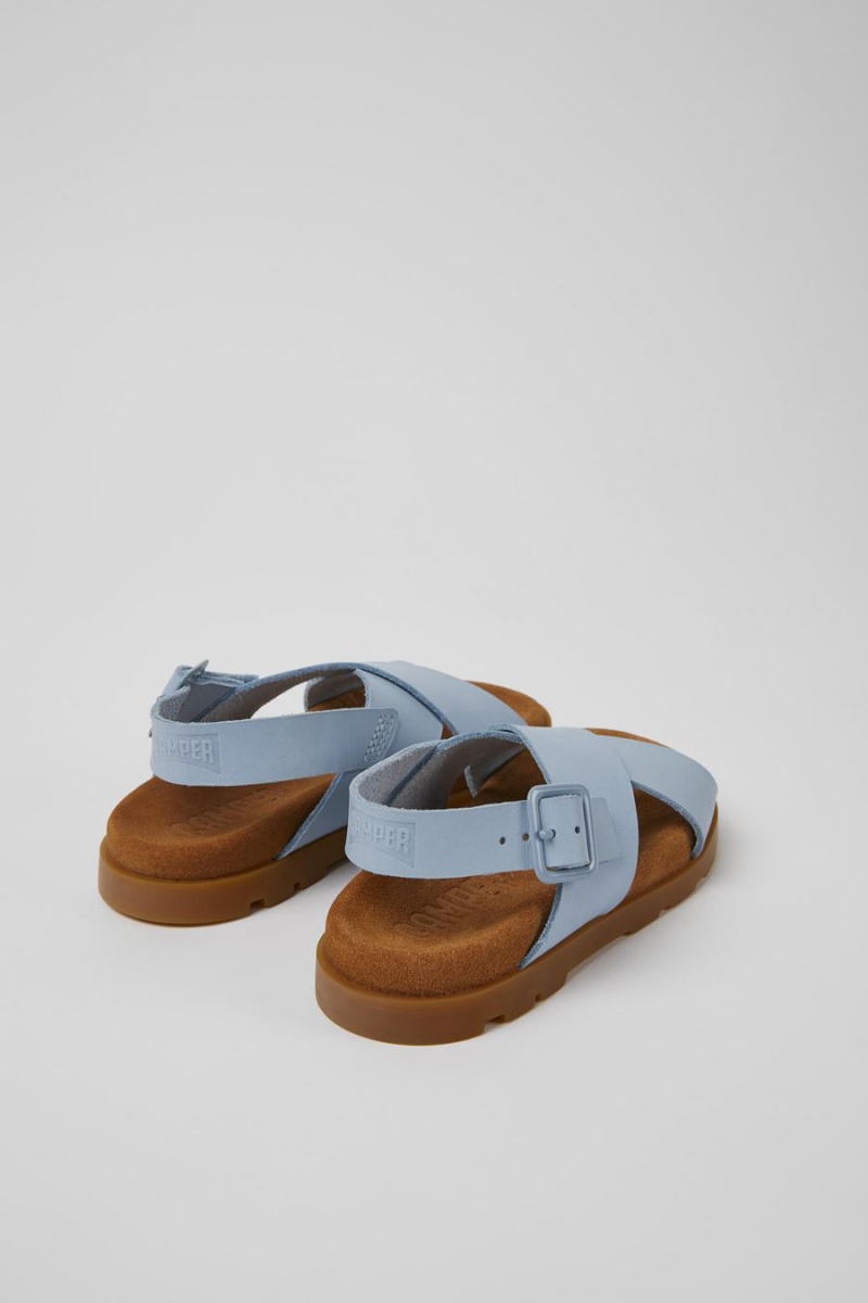 Blue Boys' Camper Brutus Leather Sandals | 9654380-TE