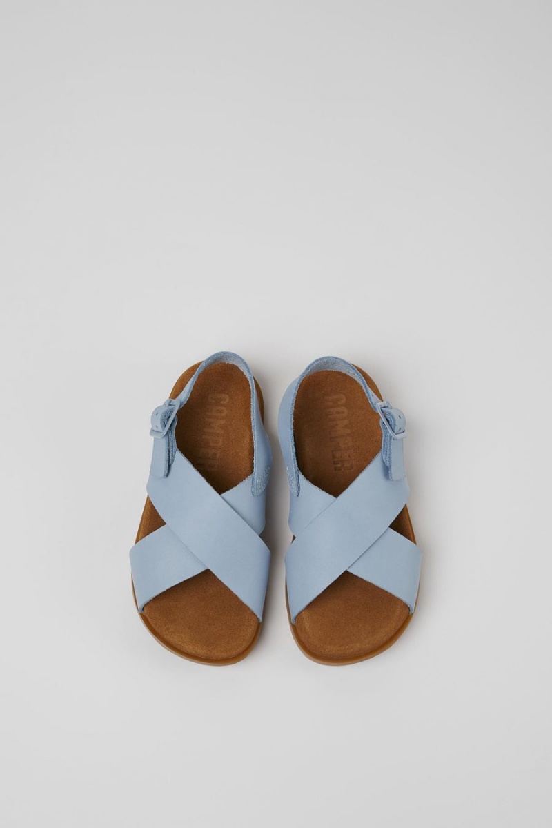 Blue Boys' Camper Brutus Leather Sandals | 9654380-TE