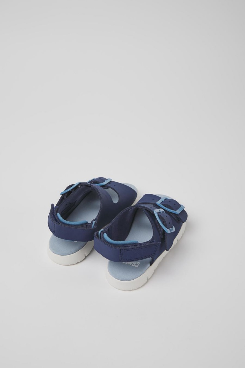 Blue Boys' Camper Oruga Leather Sandals | 1482093-ZU