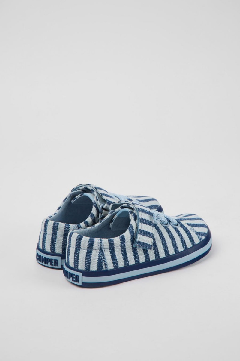 Blue Boys' Camper Peu Rambla Striped Recycled Cotton Slip On | 5428930-XO