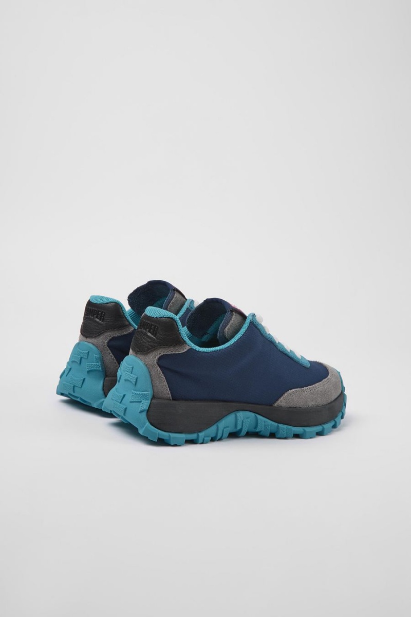 Blue Girls' Camper Drift Trail Textile Leather Sneakers | 0379845-JZ