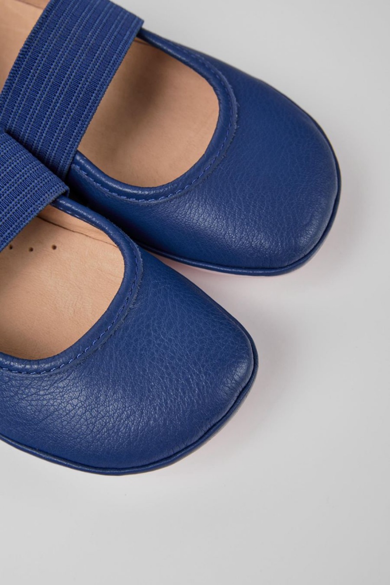 Blue Girls' Camper Right Leather Ballerina | 1965208-RX