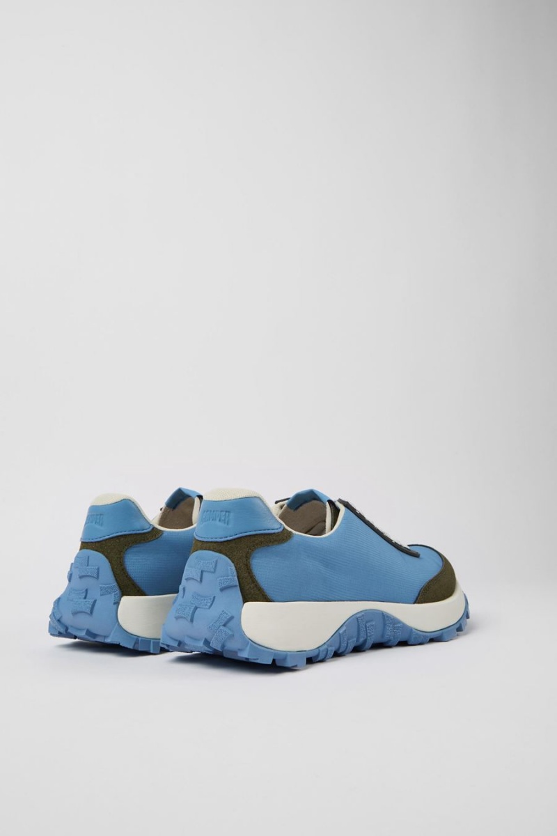 Blue Men's Camper Drift Trail Textile Nubuck Sneakers | 1068759-OG