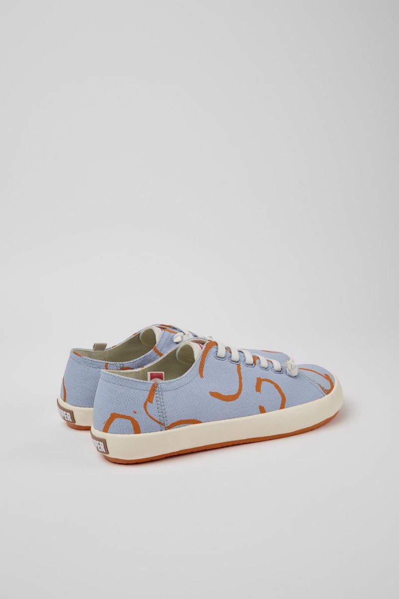 Blue Men's Camper Peu Rambla Printed Sneakers | 1965784-IC