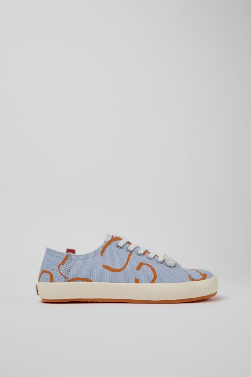 Blue Men\'s Camper Peu Rambla Printed Sneakers | 1965784-IC