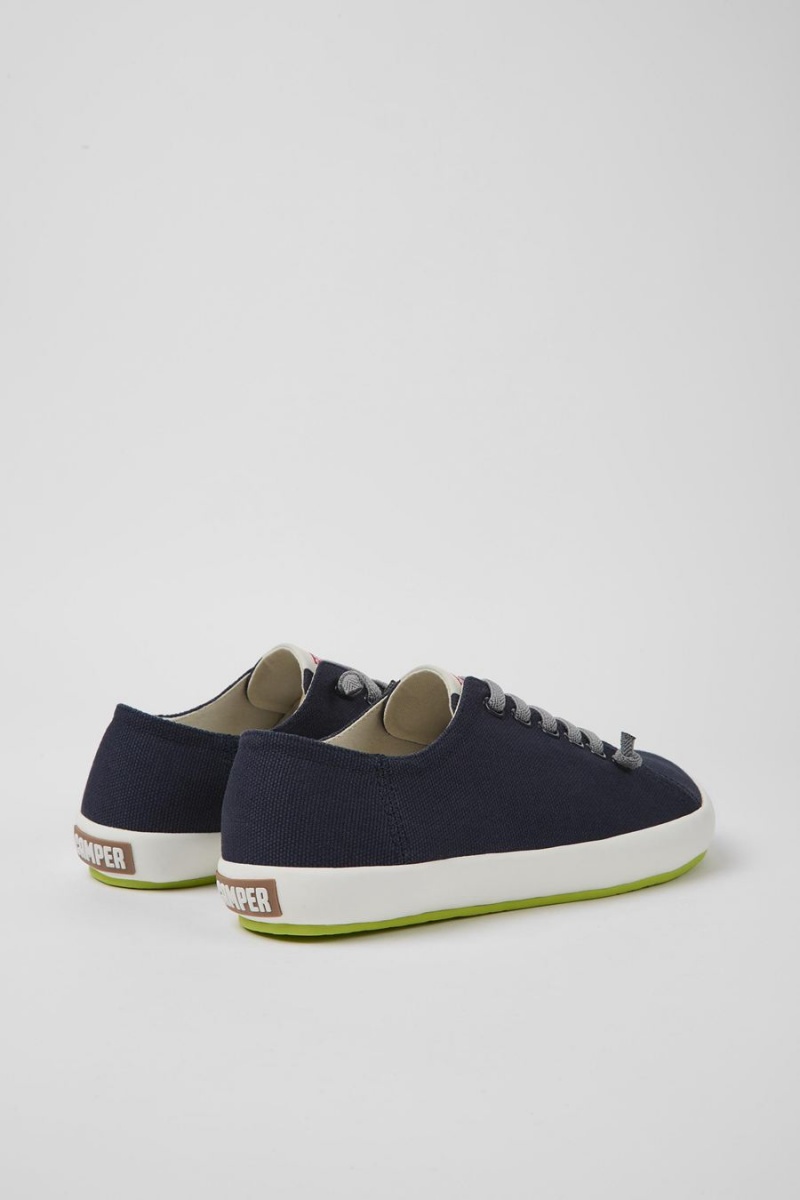 Blue Men's Camper Peu Rambla Textile Sneakers | 4098635-KB