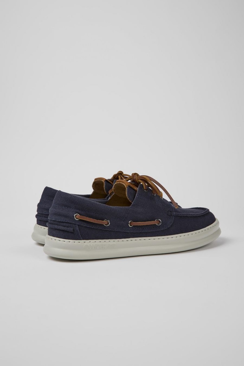 Blue Men's Camper Runner Recycled Cotton Slip On | 5341968-VU