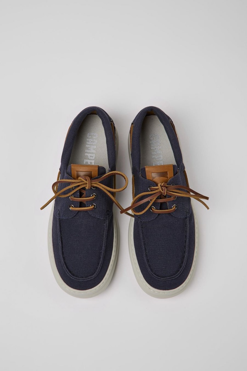 Blue Men's Camper Runner Recycled Cotton Slip On | 5341968-VU