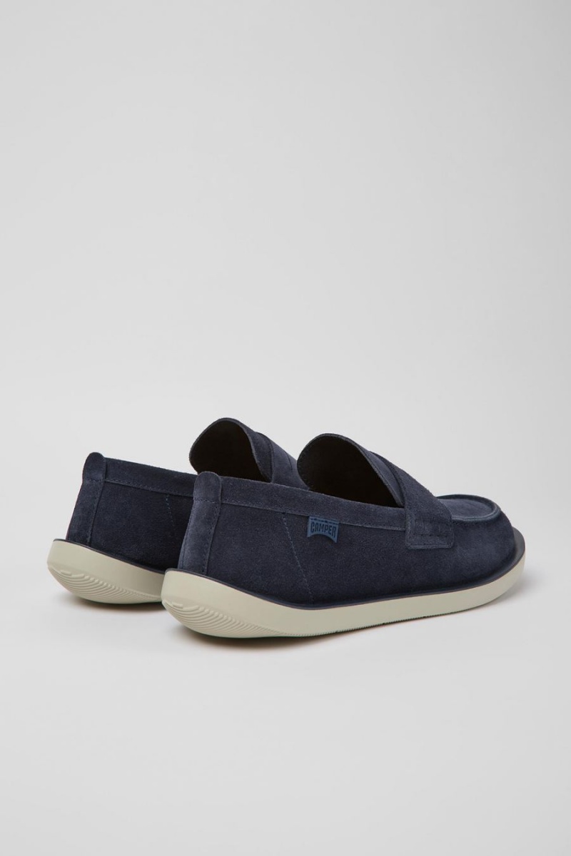 Blue Men's Camper Wagon Nubuck Slip On | 0358721-GH