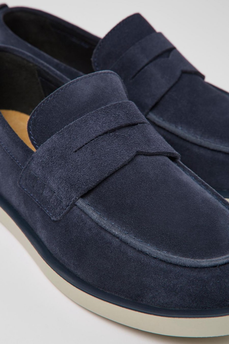 Blue Men's Camper Wagon Nubuck Slip On | 0358721-GH