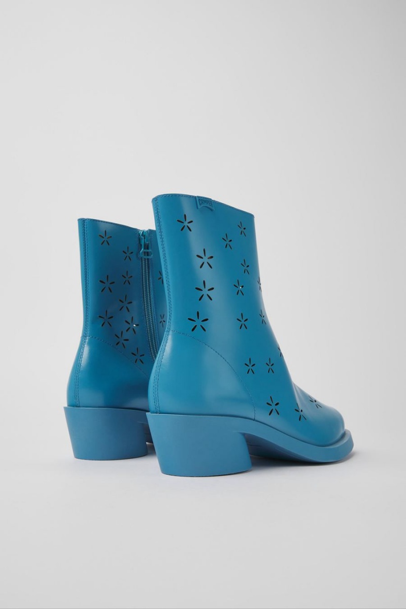 Blue Women's Camper Bonnie Leather Boots | 4923105-FM