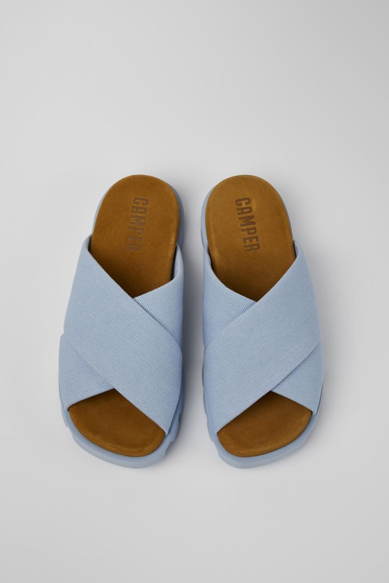 Blue Women's Camper Brutus Recycled Cotton Sandals | 3514879-GR