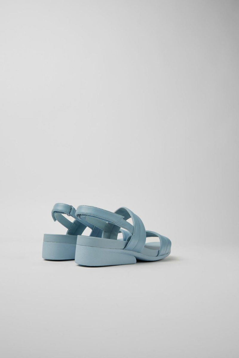 Blue Women's Camper Minikaah Leather Sandals | 0763185-SK