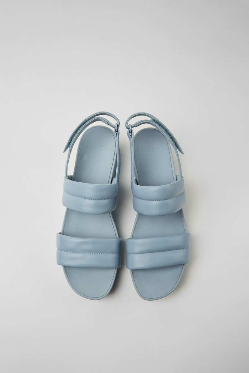 Blue Women's Camper Minikaah Leather Sandals | 0763185-SK