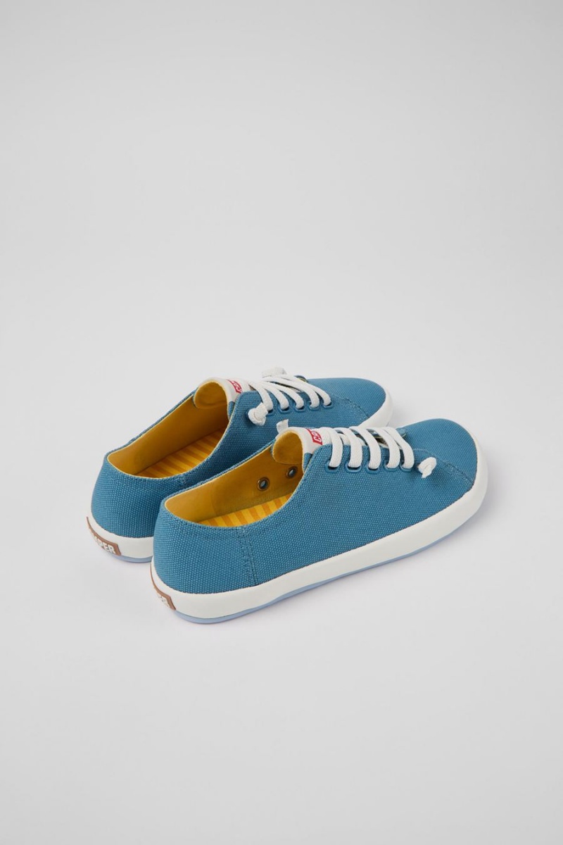 Blue Women's Camper Peu Rambla Textile Sneakers | 0582497-ZY