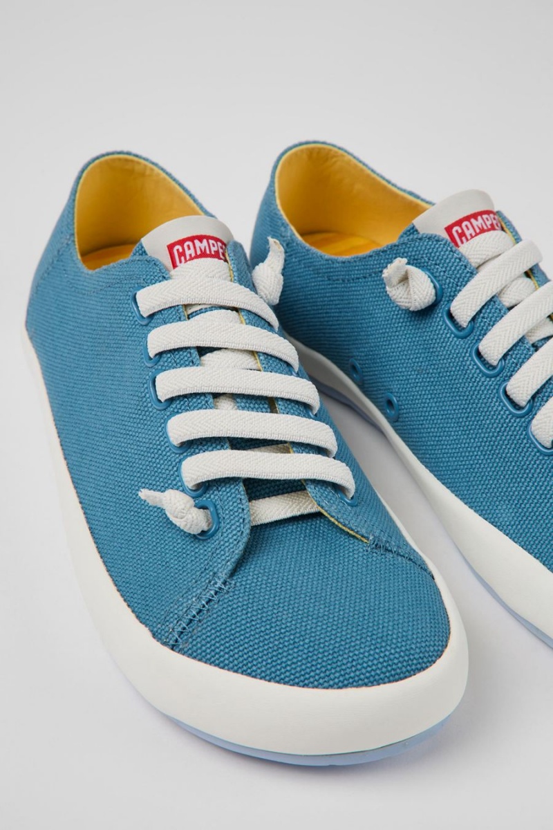 Blue Women's Camper Peu Rambla Textile Sneakers | 0582497-ZY