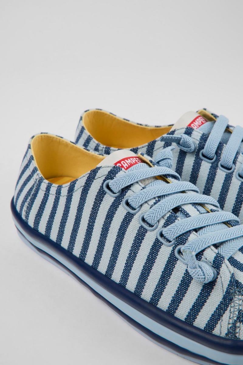 Blue Women's Camper Peu Rambla Textile Sneakers | 0382476-KY