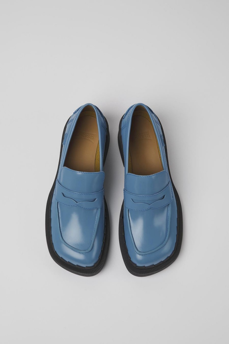 Blue Women's Camper Taylor Leather Loafers | 5936872-WL