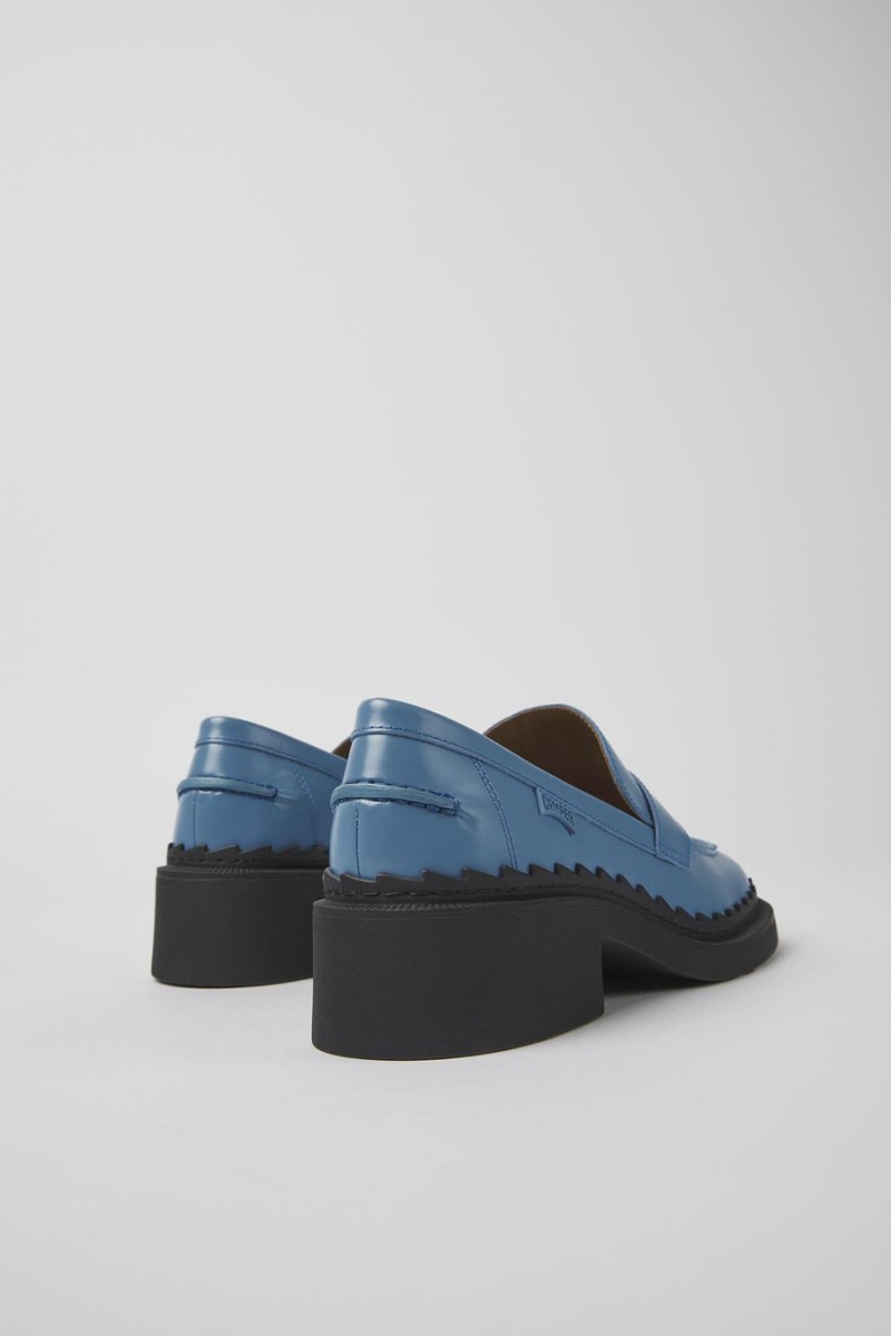 Blue Women's Camper Taylor Leather Loafers | 5936872-WL