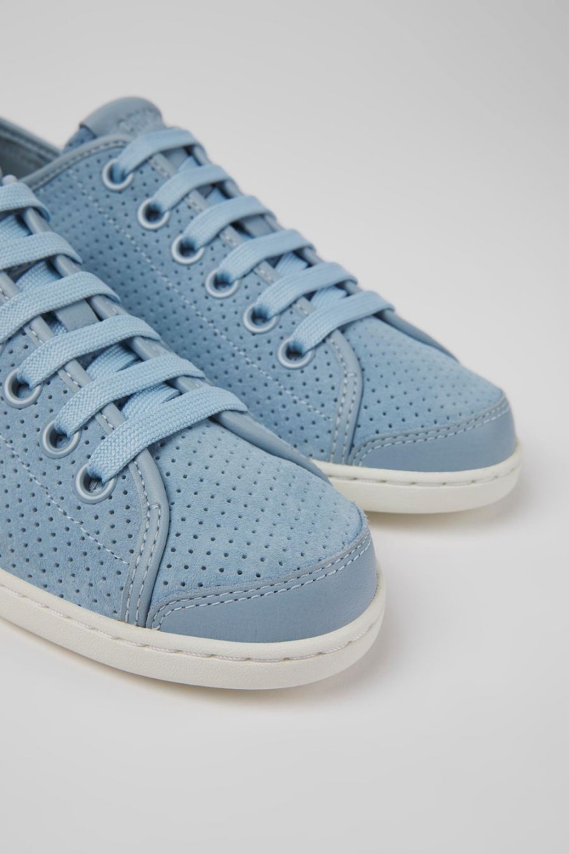 Blue Women's Camper Uno Nubuck Leather Sneakers | 5918263-BG