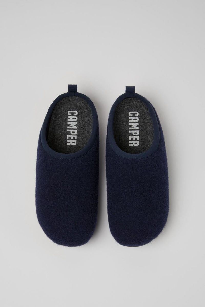 Blue Women's Camper Wabi Wool Slippers | 1286795-ME