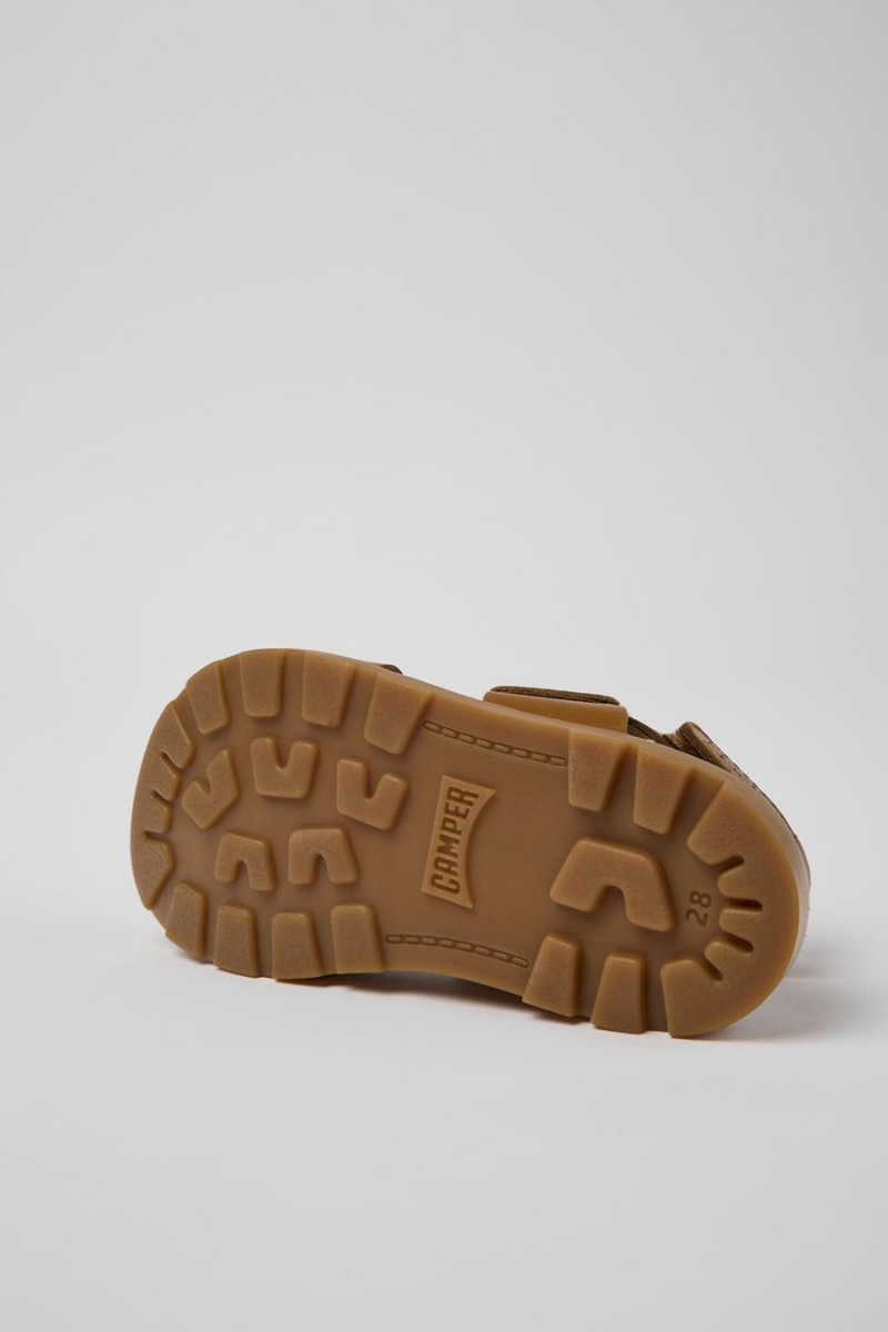 Brown Boys' Camper Brutus Leather Sandals | 8570321-YK