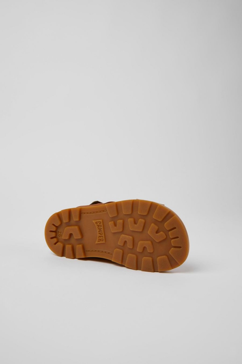 Brown Girls' Camper Brutus Leather Sandals | 5123498-EG