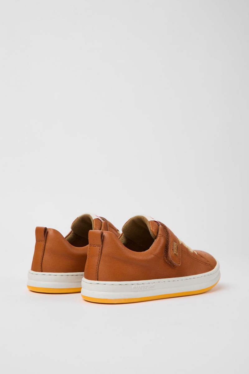 Brown Girls' Camper Runner Leather Sneakers | 9315026-CF