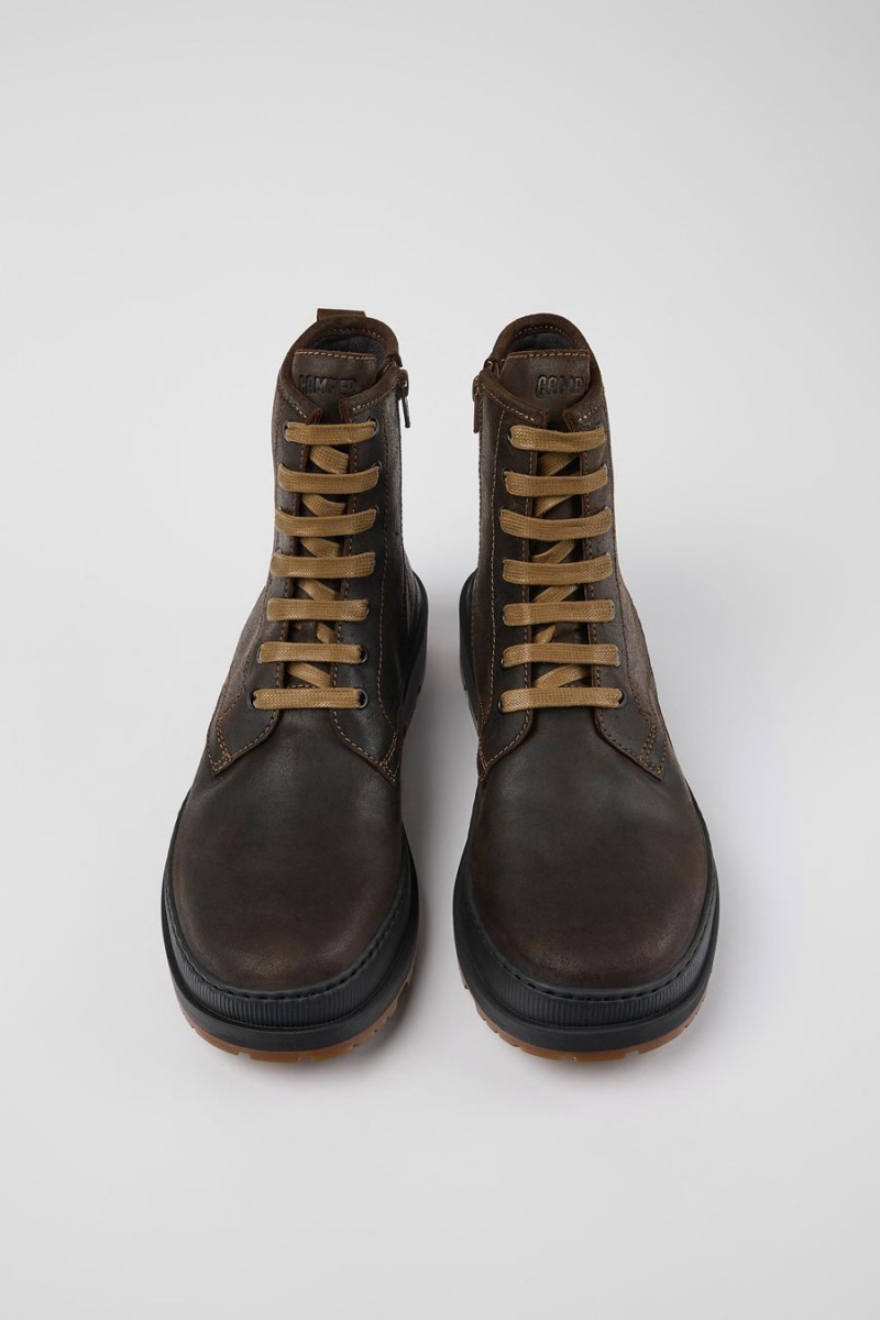 Brown Men's Camper Brutus Trek Michelin Nubuck Medium Boots | 0784269-NY