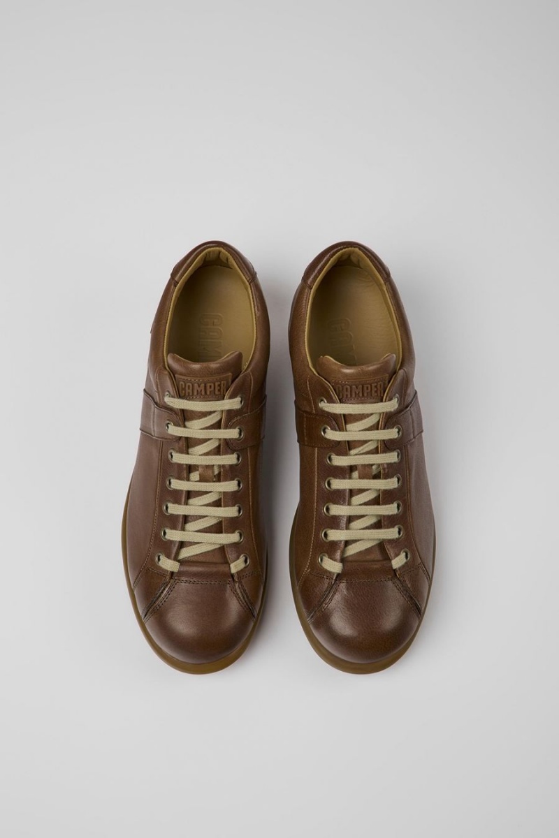 Brown Men's Camper Pelotas Sneakers | 6230789-LA