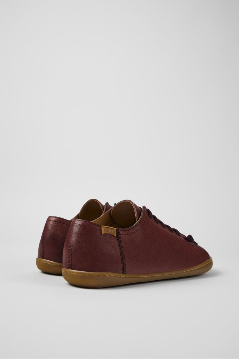 Brown Men's Camper Peu Leather Sneakers | 7968350-LA