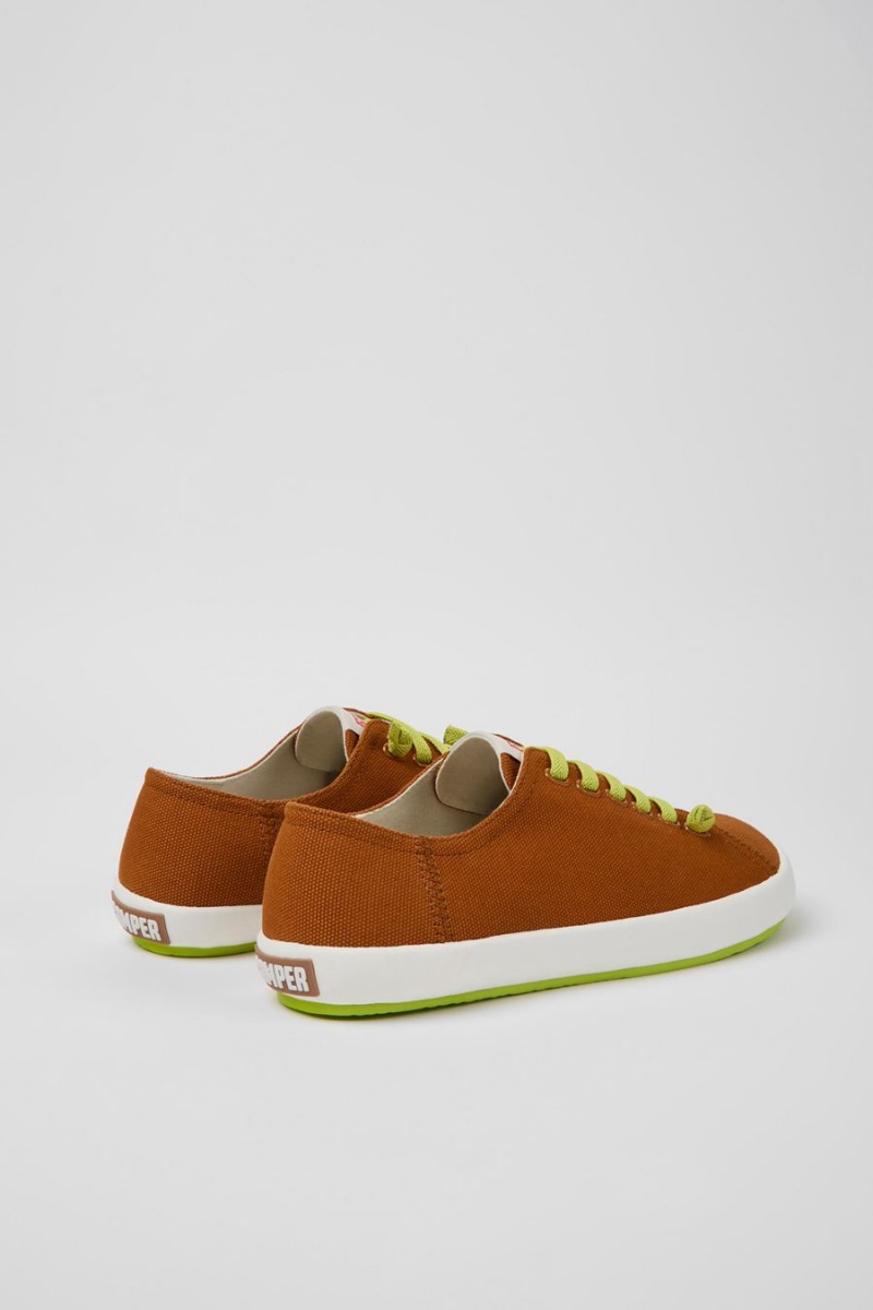 Brown Men's Camper Peu Rambla Textile Sneakers | 3491857-YM