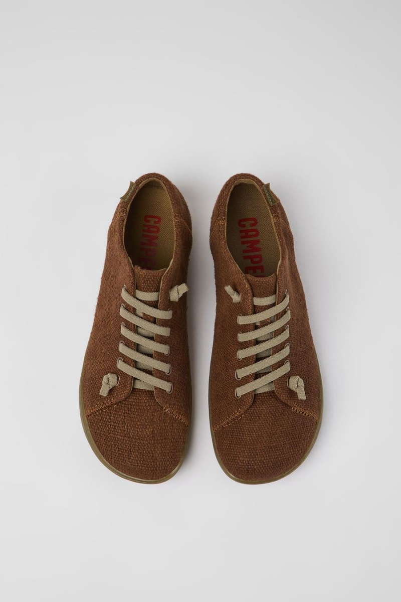 Brown Men's Camper Peu Textile Sneakers | 7189065-TB