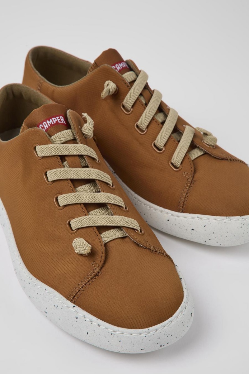 Brown Men's Camper Peu Touring Textile Sneakers | 4507386-US