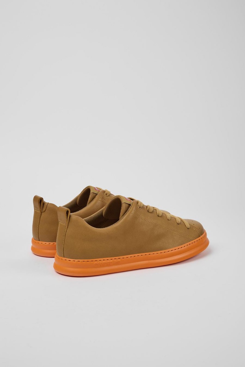 Brown Men's Camper Runner Leather Sneakers | 4561279-TN