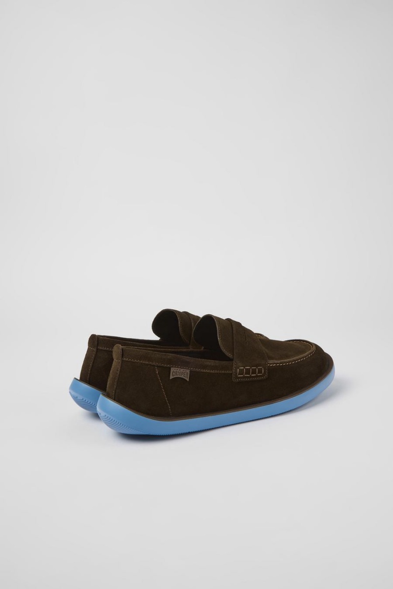 Brown Men's Camper Wagon Nubuck Slip On | 3986475-SQ